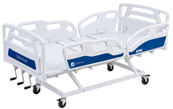 Cama Hospitalar Manual 3 Movimentos com Elevação do Leito - FLORENSE
